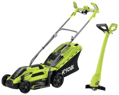 Ryobi - Corded Rotary - Lawnmower 1250W & Grass Trimmer 300W